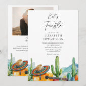 Invitation Faisons la Fête Désert QR Code Photo Enterrement d (Devant / Derrière)