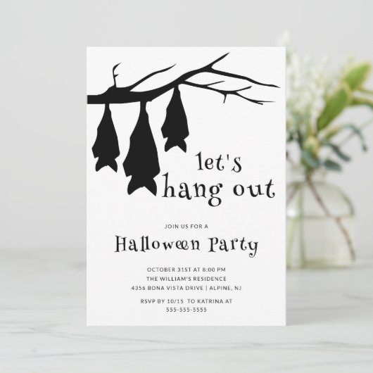 Invitation Faisons la fête d'Halloween (Debout devant)