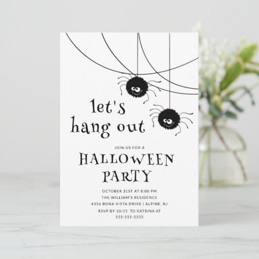 Invitation Faisons la fête d'Halloween (Debout devant)