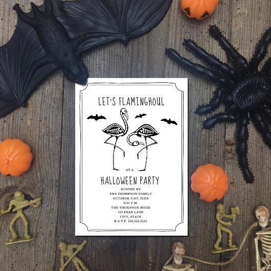Invitation Faisons la fête d'Halloween de Flaminghoul