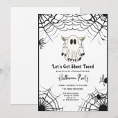 Invitation Faisons la fête d'Halloween Martini face à la feui (Devant / Derrière)