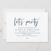 Invitation Faisons la fête, Dîner de répétition Mariage Invit (Devant)