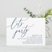 Invitation Faisons la fête, dîner Mariage romantique et danse (Debout devant)