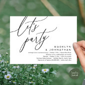 Invitation Faisons la fête, dîner Mariage romantique et danse