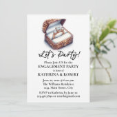 Invitation Faisons la fête ! Élégante Partie d'engagement de  (Debout devant)