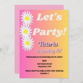 Invitation Faisons la fête entre l'invitation (Devant / Derrière)