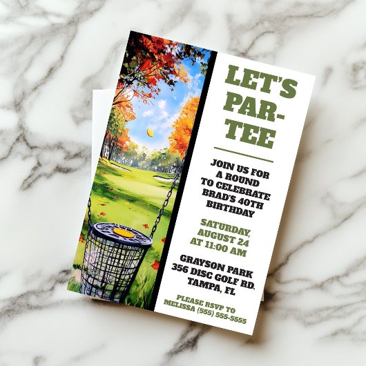 Invitation Faisons la fête ! Fête d'anniversaire de golf sur