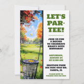 Invitation Faisons la fête ! Fête d'anniversaire de golf sur (Devant)