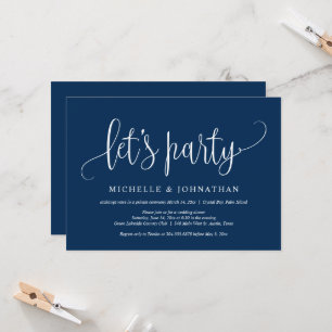 Invitation Faisons la fête, fête de l'Elopement Mariage