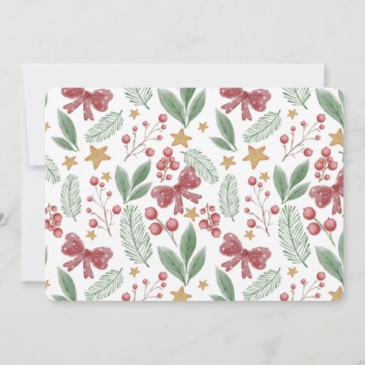 Invitation Faisons la fête | Fête de Noël Rouge moderne (Dos)