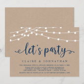 Invitation Faisons la fête, fête d'élopement de mariage céléb (Devant / Derrière)