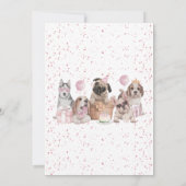 Invitation Faisons la Fête Fille Anniversaire Chien (Dos)