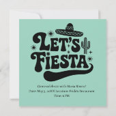Invitation Faisons la Fête Groovy Fête Sombrero  (Dos)