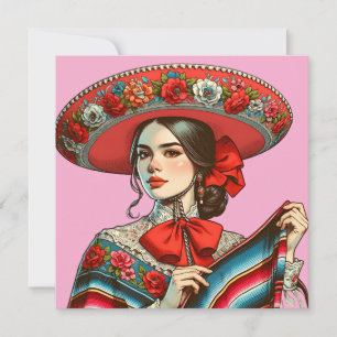 Invitation Faisons la Fête Groovy Sombrero Festif