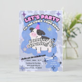 Invitation Faisons la fête jusqu'à ce que les vaches rentrent (Debout devant)