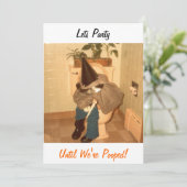 Invitation Faisons la fête jusqu'à ce que nous soyons caca- i (Debout devant)