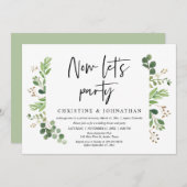 Invitation Faisons la fête, Mariage Elopement Celebration (Devant / Derrière)