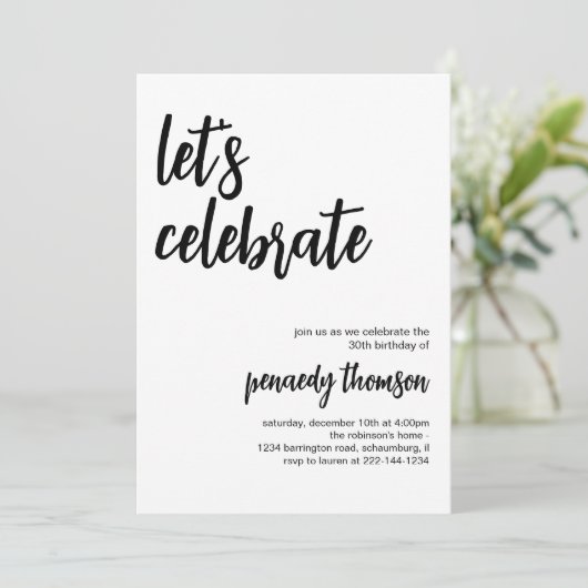 Invitation Faisons la fête modèle de carton d'invitation modi (Debout devant)