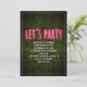 Invitation Faisons la Fête Neon Buis Générique Polyvalent (Debout devant)