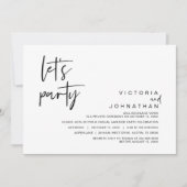 Invitation Faisons la fête, parti Elopement Mariage (Devant)