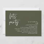 Invitation Faisons la fête, parti Elopement Mariage (Devant)
