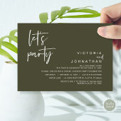 Invitation Faisons la fête, parti Elopement Mariage