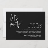 Invitation Faisons la fête, parti Elopement Mariage (Devant)