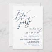 Invitation Faisons la fête, Réception de mariage romantique m (Devant)