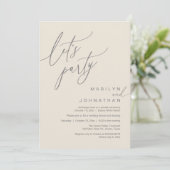 Invitation Faisons la fête, Réception de mariage romantique m (Debout devant)