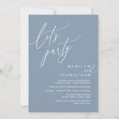 Invitation Faisons la fête, Réception de mariage romantique m (Devant)
