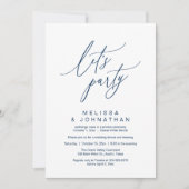 Invitation Faisons la fête, Réception de mariage romantique m (Devant)
