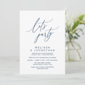 Invitation Faisons la fête, Réception de mariage romantique m (Debout devant)