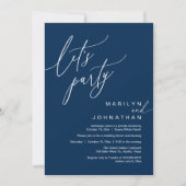 Invitation Faisons la fête, Réception de mariage romantique m (Devant)