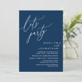 Invitation Faisons la fête, Réception de mariage romantique m (Debout devant)