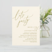 Invitation Faisons la fête, Réception de mariage romantique m (Debout devant)