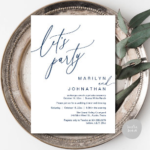Invitation Faisons la fête, Réception de mariage romantique m