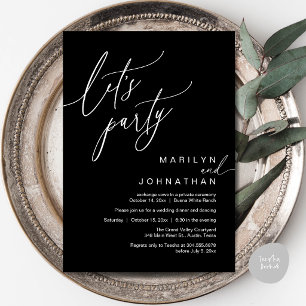 Invitation Faisons la fête, Réception de mariage romantique m