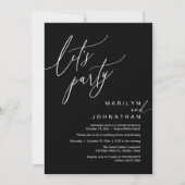 Invitation Faisons la fête, Réception de mariage romantique m (Devant)