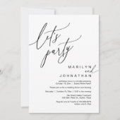 Invitation Faisons la fête, Réception de mariage romantique m (Devant)