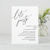 Invitation Faisons la fête, Réception de mariage romantique m (Debout devant)