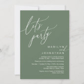 Invitation Faisons la fête, Réception de mariage romantique m (Devant)