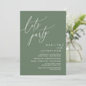 Invitation Faisons la fête, Réception de mariage romantique m (Debout devant)
