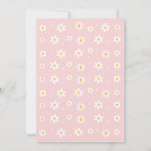 Invitation Faisons la fête Retro Daisy Rainbow Anniversaire (Dos)