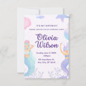 Invitation Faisons la fête Sirènes (Devant)