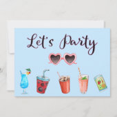 Invitation Faisons la fête Summer Soiree (Devant)