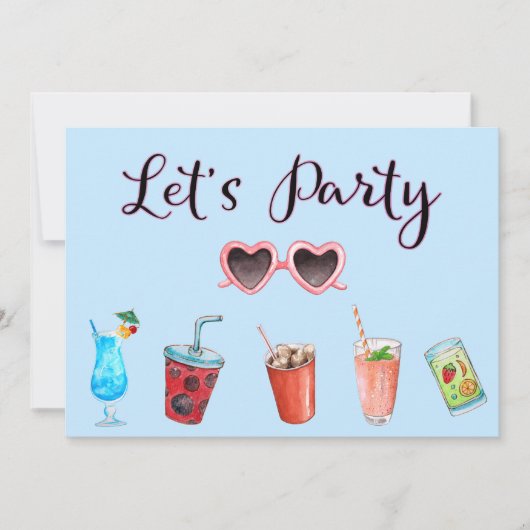 Invitation Faisons la fête Summer Soiree (Devant)