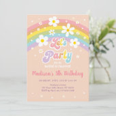 Invitation Faisons la fête Super Daisy Rainbow Anniversaire (Debout devant)