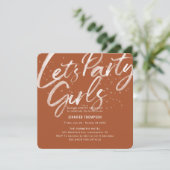 Invitation Faisons la fête Terracotta Bachelorette Party (Debout devant)