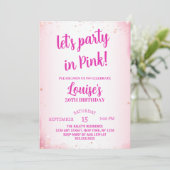 Invitation Faisons la fête Trente Funny Pink 30e fête d'anniv (Debout devant)