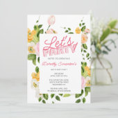 Invitation Faisons la fête Typographie branchée 40e anniversa (Debout devant)